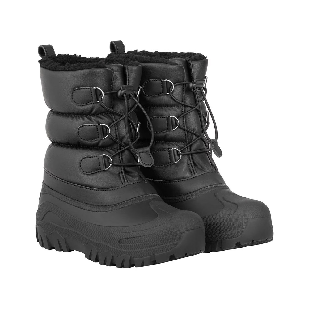 Member's Mark Boys Snow Boots Black Size 4 Youth Winter Toggle Closure NWT